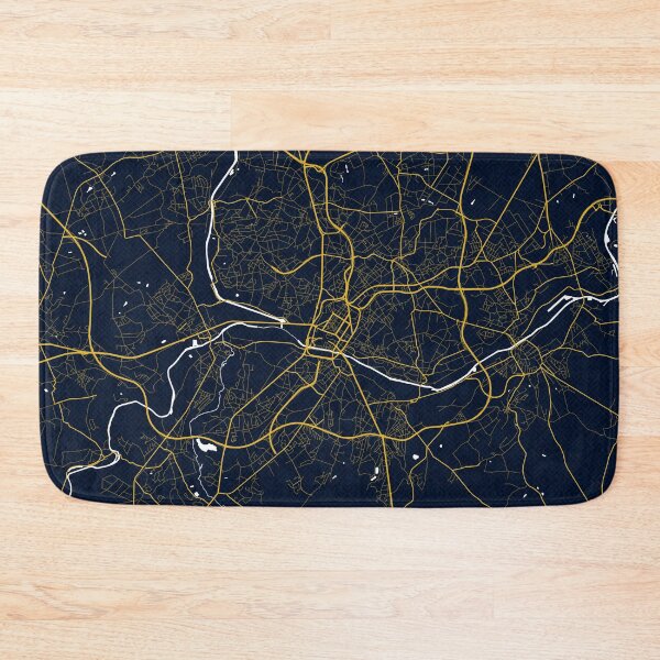 Item preview, Charleroi City Map of Hainaut, Belgium - Gold Art Deco designed and sold by deMAP.