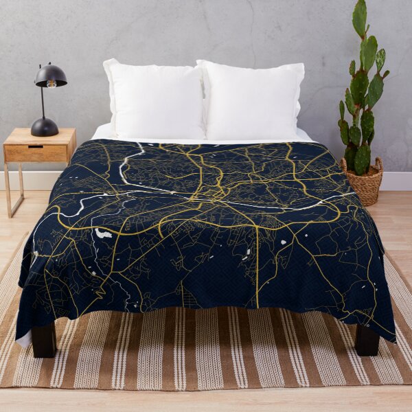 Item preview, Charleroi City Map of Hainaut, Belgium - Gold Art Deco designed and sold by deMAP.