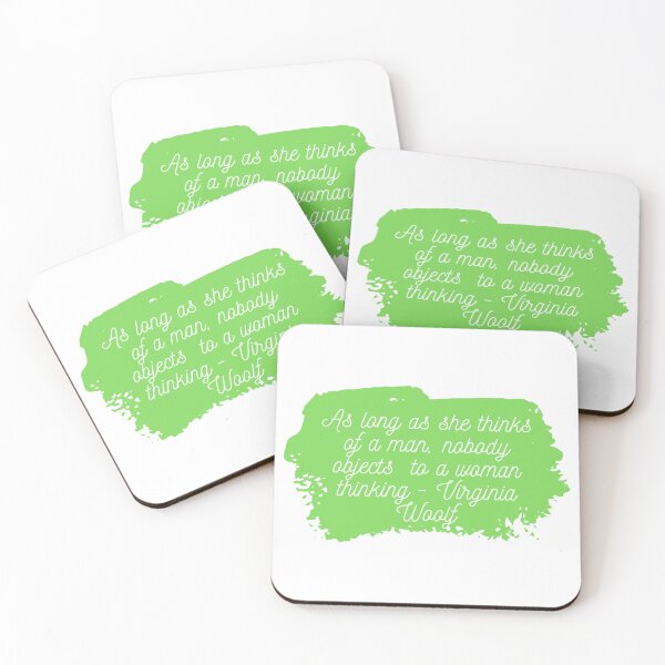 Item preview, "As Long as she thinks of a man, nobody objects to a woman thinking" | Feminist Womanhood Quotes by Virginia Woolf designed and sold by cattiktoks1718.