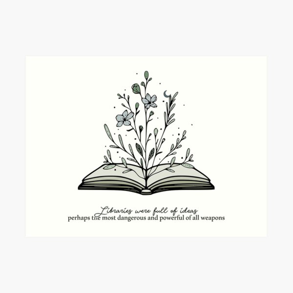 "Throne of Glass Library Quote" Art Print for Sale by GinaBirki Redbubble