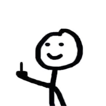 Middle finger meme stickman Sticker