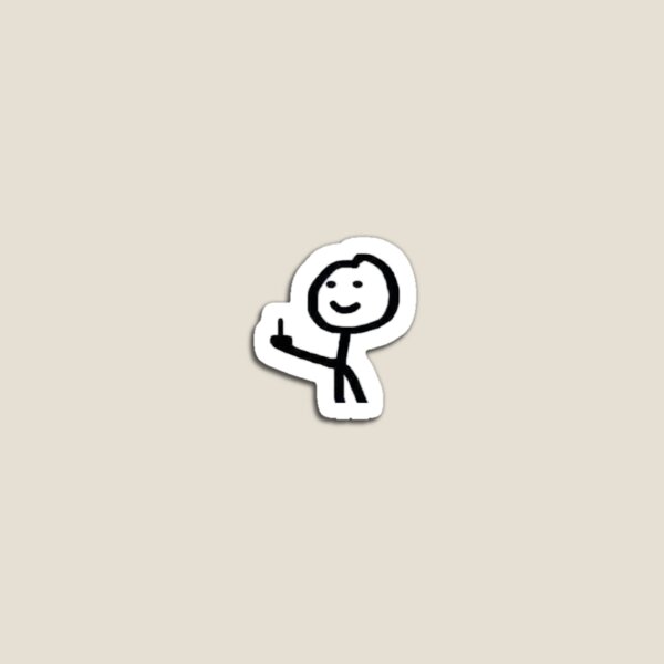Item preview, Middle finger meme stickman designed and sold by Adam25GC.