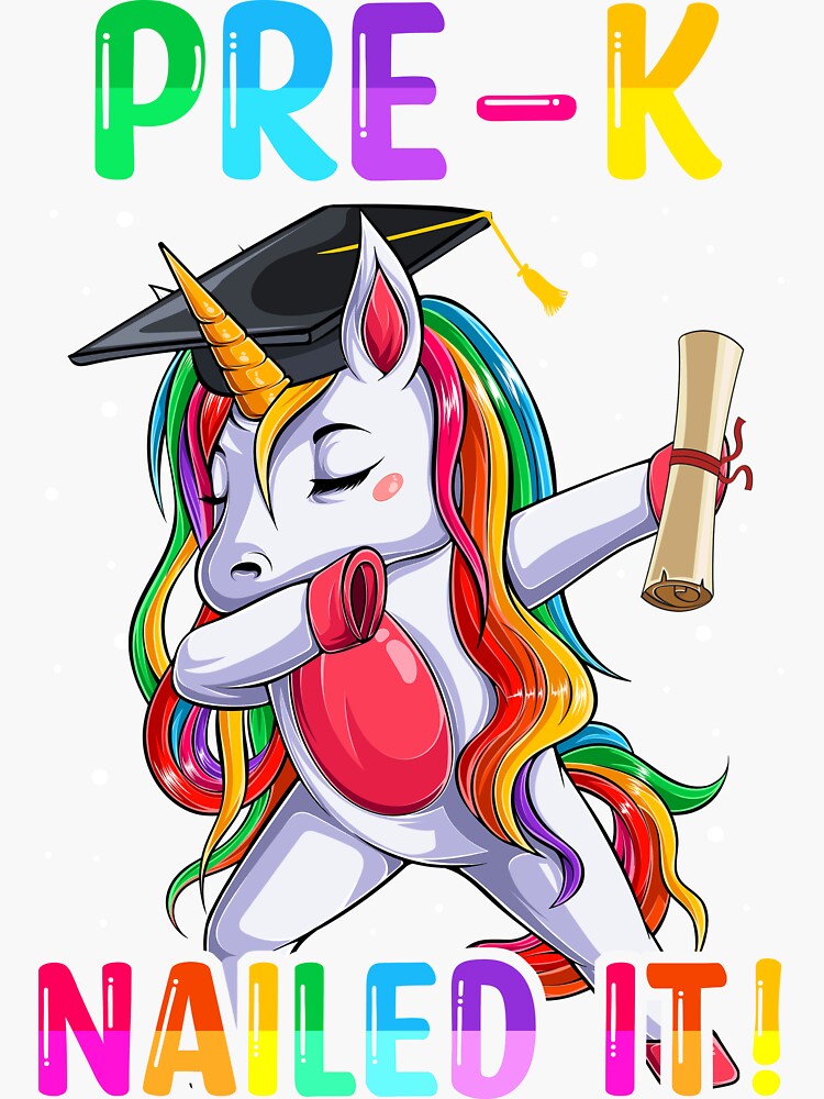 Sticker « remise des diplômes pré-k, remise des diplômes licorne 2023