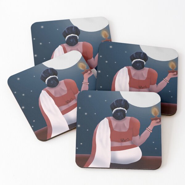 Item preview, Indian woman and the Moon designed and sold by Silpam An Art Store.