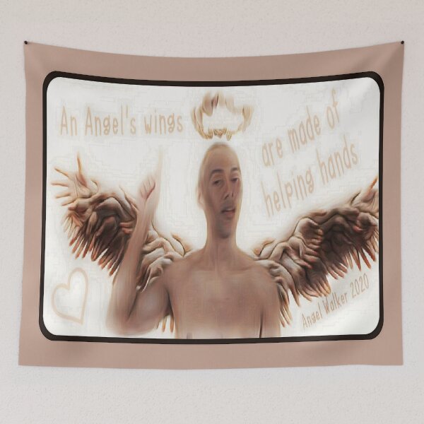 Item preview, An Angels wings are made of helping hands designed and sold by EARTH ANGEL 888.