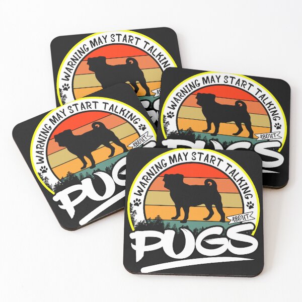 Item preview, Warning May Start Talking About Pugs designed and sold by Pugstuff.