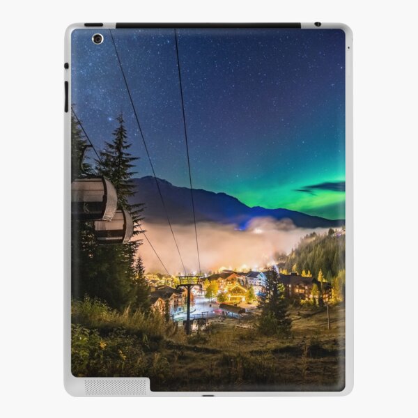Aurora - Northern Lights in Whistler Creekside with Kadenwood Gondola iPad Skin
