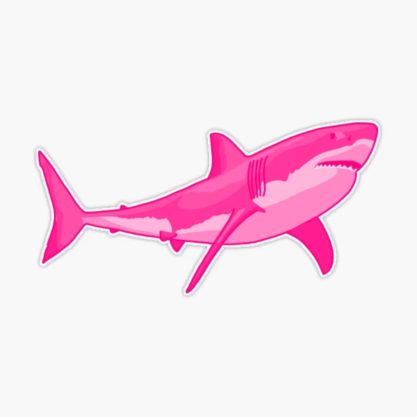 Pink Bow Shark - Shark - Sticker