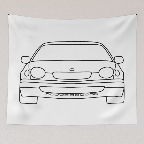 Item preview, Toyota Corolla E110 sedan liftback frog black lines best car t-shirt design designed and sold by EdimDesign.
