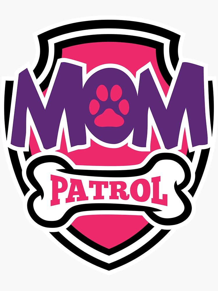 "Mom Patrol" Sticker for Sale by TrexycaArtworks | Redbubble