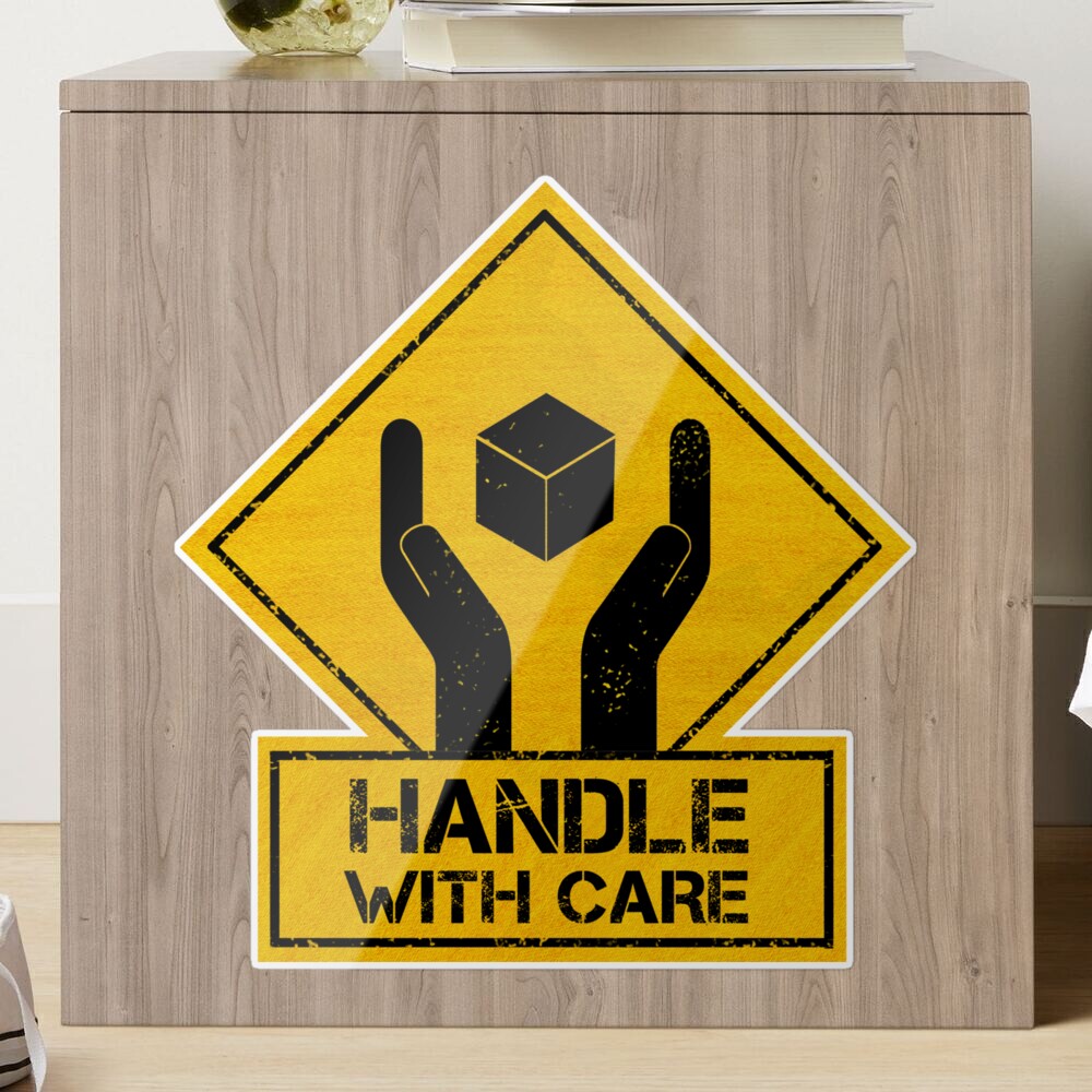 Fragile handle with care' Sticker | Spreadshirt