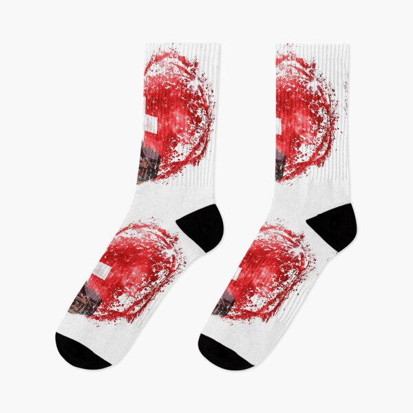 Item preview, Switzerland Flag Heart Splash Geneva Alpes designed and sold by Jolly-Yosei.