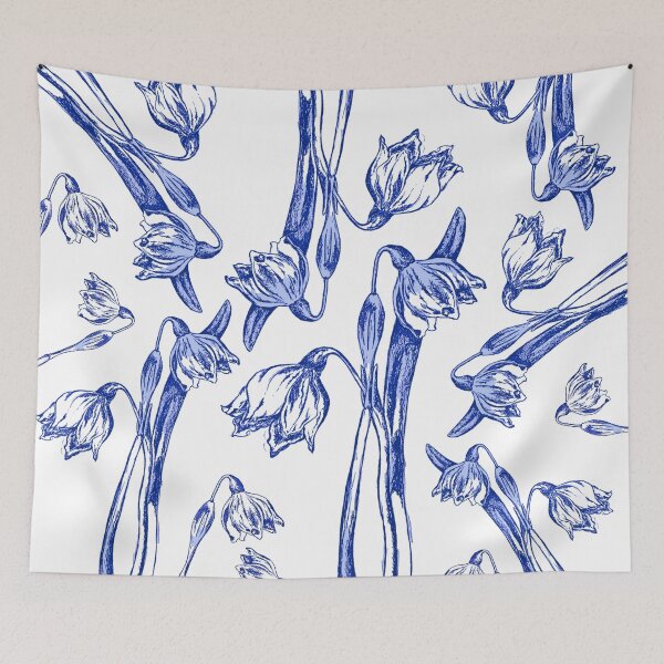 Item preview, Delft Snowdrop Print  designed and sold by London-Fields.
