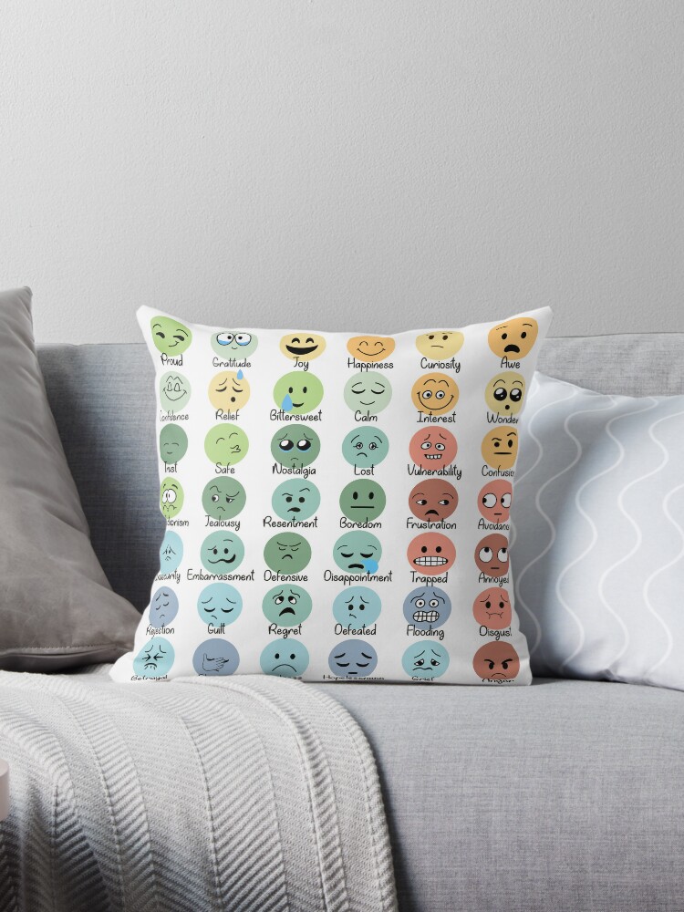 Buy from the Artist: Emotion Sensation Wheel Pillow for Home or Therapy  Office 