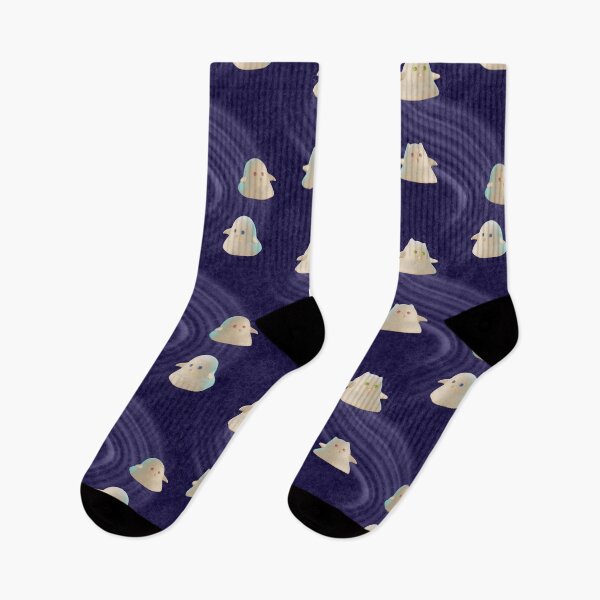Item preview, Cute Ghosts with Colorful Eyes Purple Pattern designed and sold by With Love, InspireMari.