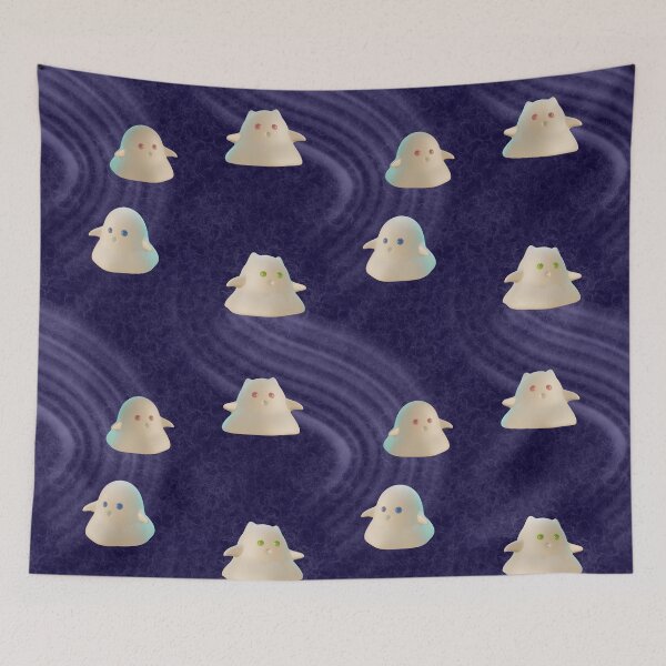 Item preview, Cute Ghosts with Colorful Eyes Purple Pattern designed and sold by With Love, InspireMari.