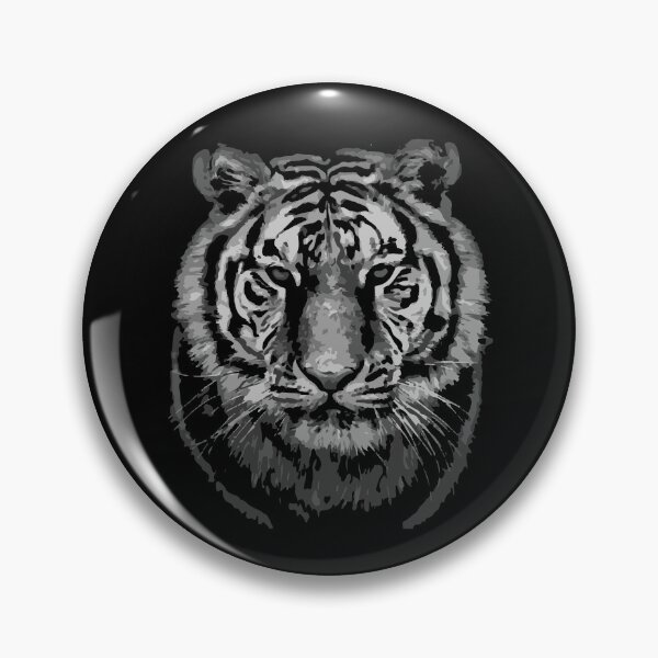 Artikelvorschau, Tiger - Tigerkopf schwarz weiß entworfen und verkauft von Mohja-Design.
