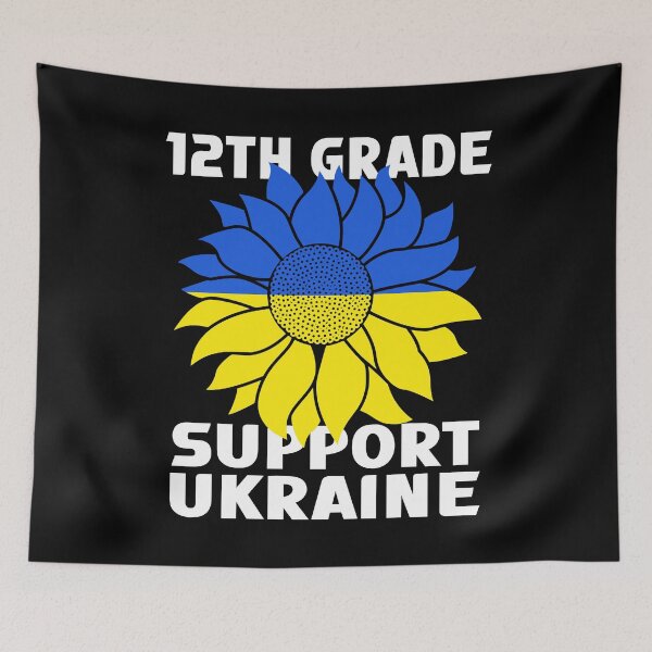Item preview, 12h Grade Support Ukraine Ukrainian Flag Sunflower designed and sold by MagicBoutique.