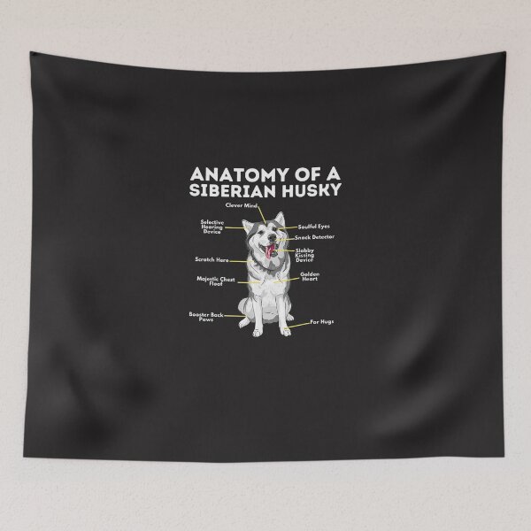 Item preview, Anatomy Of A Siberian Husky - Funny Sibe Owner Dog Lover T-Shirt designed and sold by hoktaka.