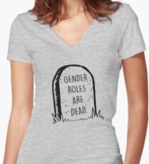 Camiseta entallada de cuello en V Los roles de género están muertos