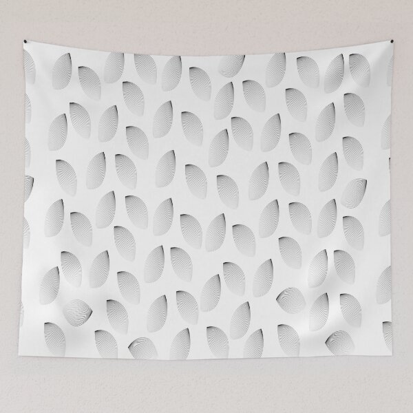 Item preview, White Black Abstract Flower Petals Pattern  designed and sold by Zareen Sayyed.