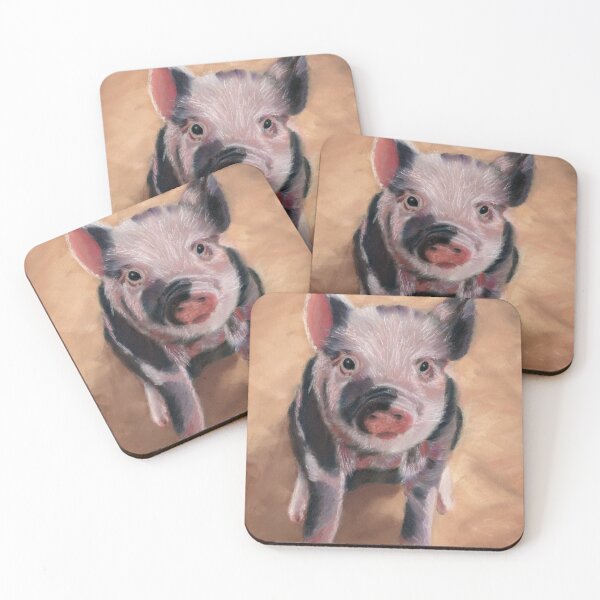 Artikelvorschau, Weiche Pastell-niedliche Ferkel-Grafik entworfen und verkauft von SnugglyPalette.