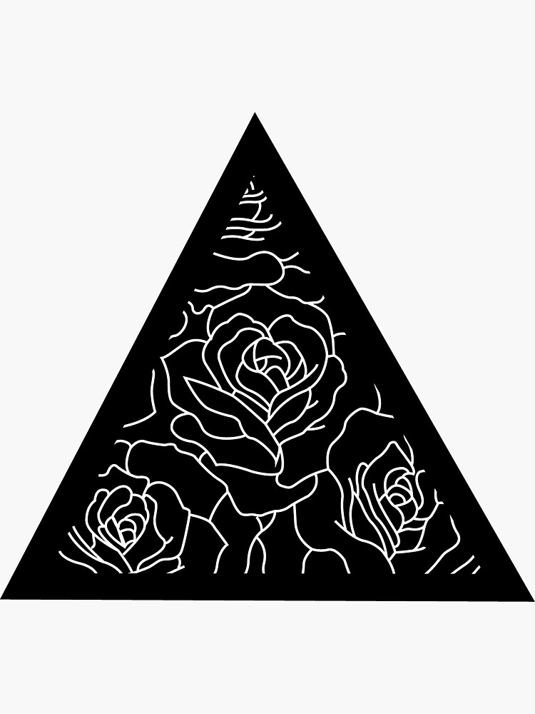 Instant Download Tattoo Design Triangle Rose and Wildflowers Tattoo  Printable Stencil Template - Etsy