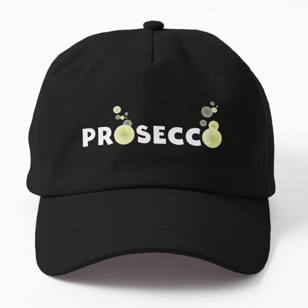 Prosecco Word Art With Bubbles - Cute And Funny Prosecco Wine Dad Hat