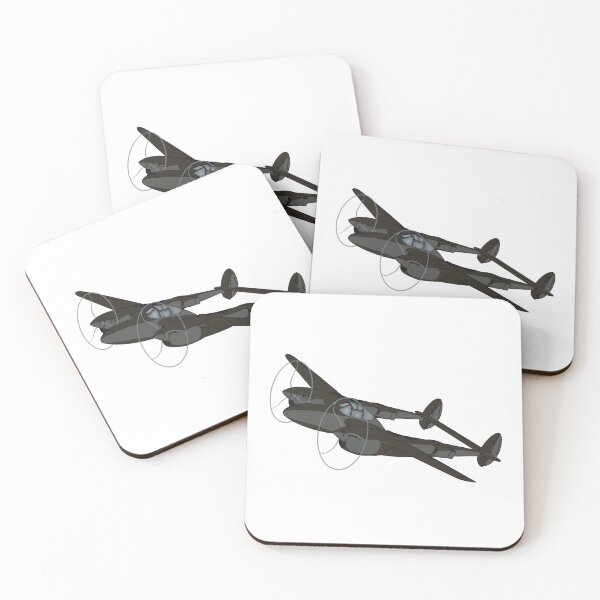 Item preview, P-38 Lightning Vintage Twin Fighter Stylized designed and sold by RampRatGear.