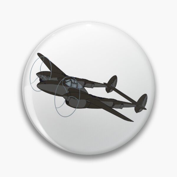 Item preview, P-38 Lightning Vintage Twin Fighter Stylized designed and sold by RampRatGear.