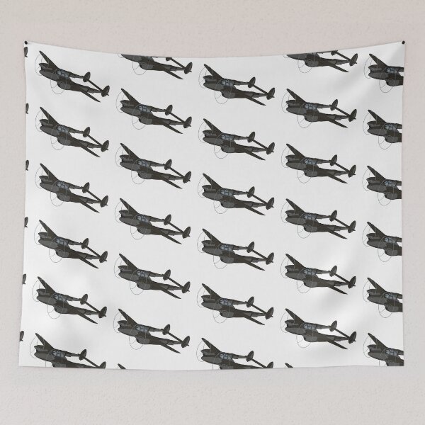 Item preview, P-38 Lightning Vintage Twin Fighter Stylized designed and sold by RampRatGear.