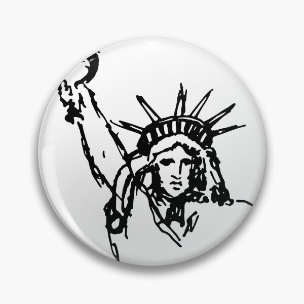 Item preview, Statue of Liberty drawing new york city Illustration Sticker designed and sold by explorecity.