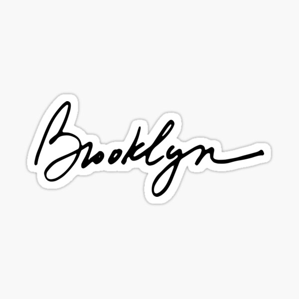 Artikel-Vorschau von Brooklyn Handschrift New York City Aufkleber, designt und verkauft von explorecity.