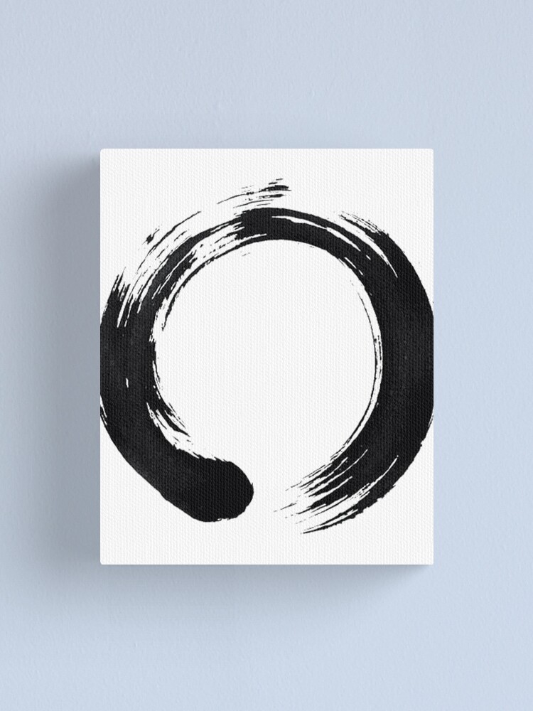 Zen Enso Circle Canvas Print for Sale by dotygonegreen