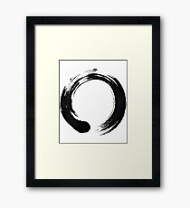 Zen Enso Circle Framed Print