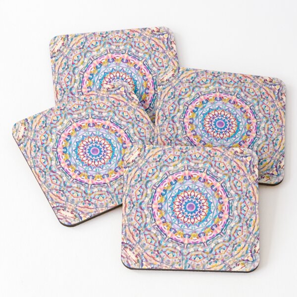 Item preview, Flower of Life Mandala in Pastel Pink and Peach designed and sold by MediaArtbyMara.