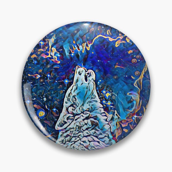 Item preview, Lone Wolf Howl Midnight Universe Impressionist Circle designed and sold by MMwolfdogden.