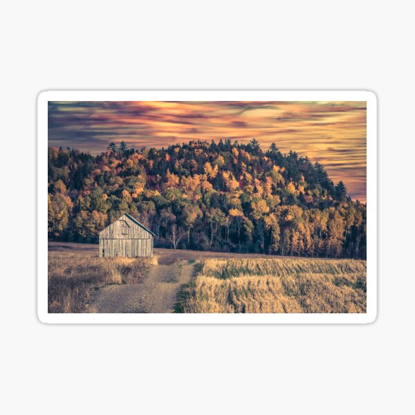 Grange d'automne Sticker