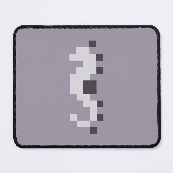 Item preview, Black and White Pixel Sea Horse designed and sold by rin3d .