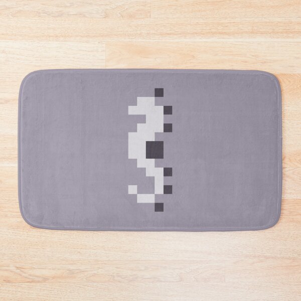 Item preview, Black and White Pixel Sea Horse designed and sold by rin3d .