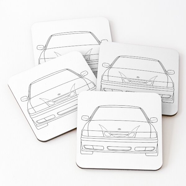 Item preview, Saab 9-3 1998-2003 black lines designed and sold by EdimDesign.