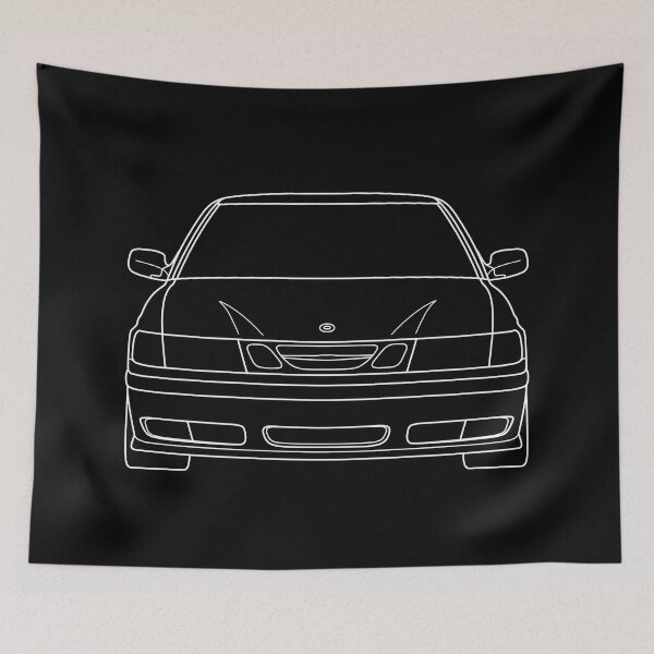 Item preview, Saab 9-3 1998-2003 white lines designed and sold by EdimDesign.