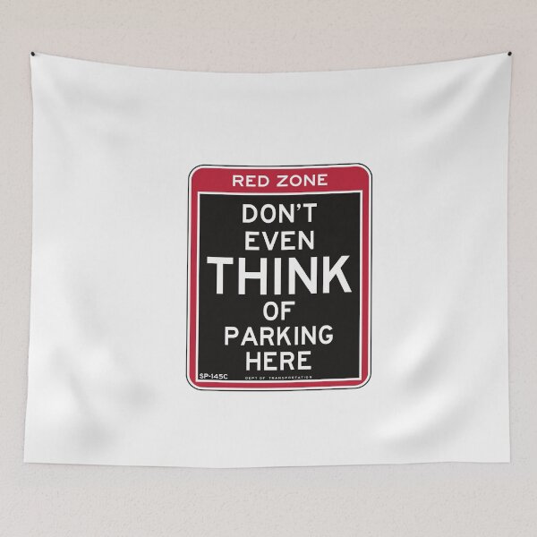 Item preview, NYC Parking Sign Sticker Dont Even Think Of Parking Here designed and sold by explorecity.