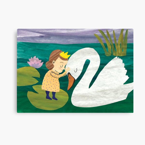 The Meeting of the Swan and the Princess Canvas Print