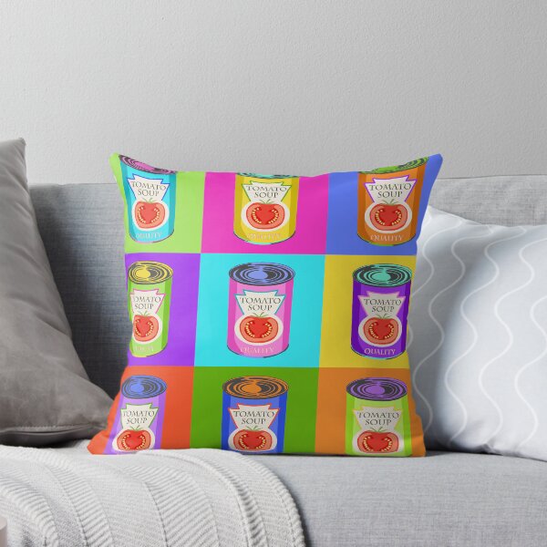 Pop Art soup cans Throw Pillow