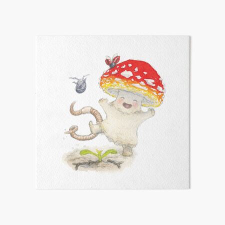 Little the mushroom gardening - planty survived! Art Board Print