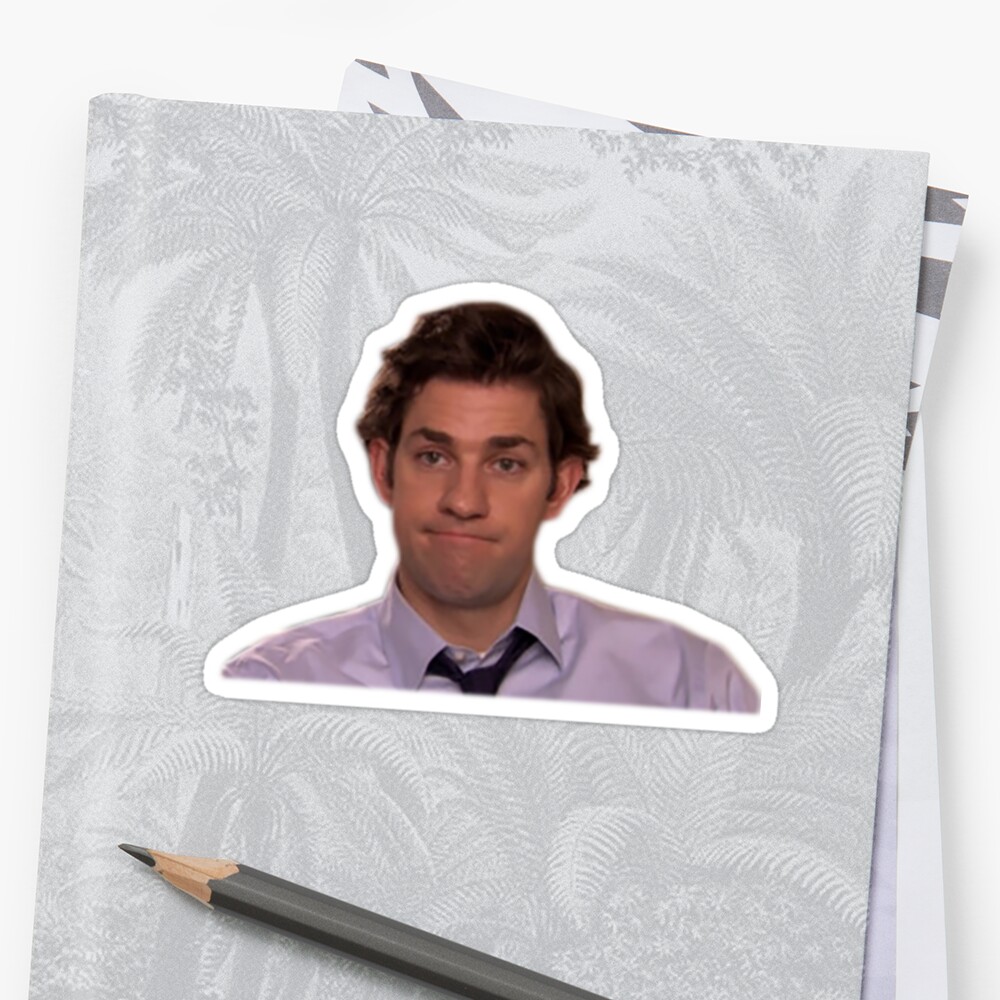 Jim Halpert Face Sticker By Gkolinsky Redbubble