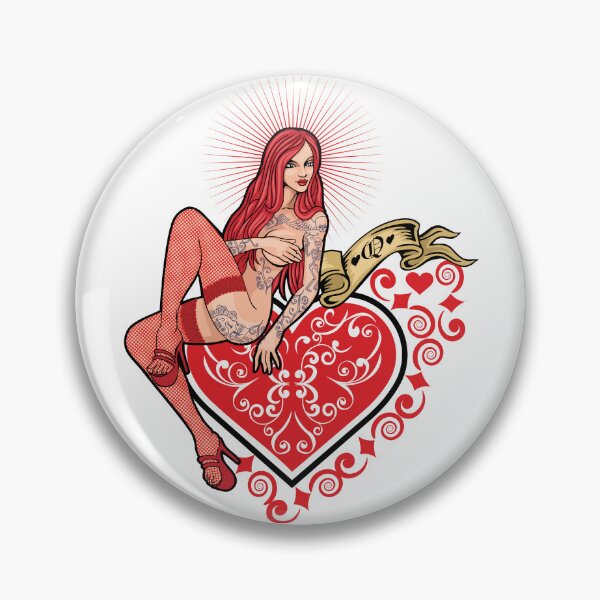 Item preview, sexy tattooed girl and heart designed and sold by amid999.