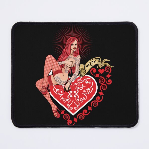 Item preview, sexy tattooed girl and heart designed and sold by amid999.