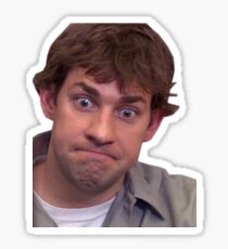 jim halpert uncomfortable Sticker